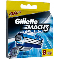 Gillette Mach3 Turbo, 8 шт...