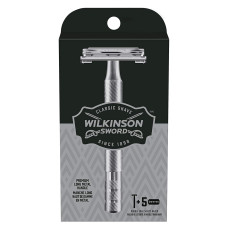 Классическая бритва WILKINSON SWORD / Schick PREMIUM COLLECTION. Станок + 5 лезвий...